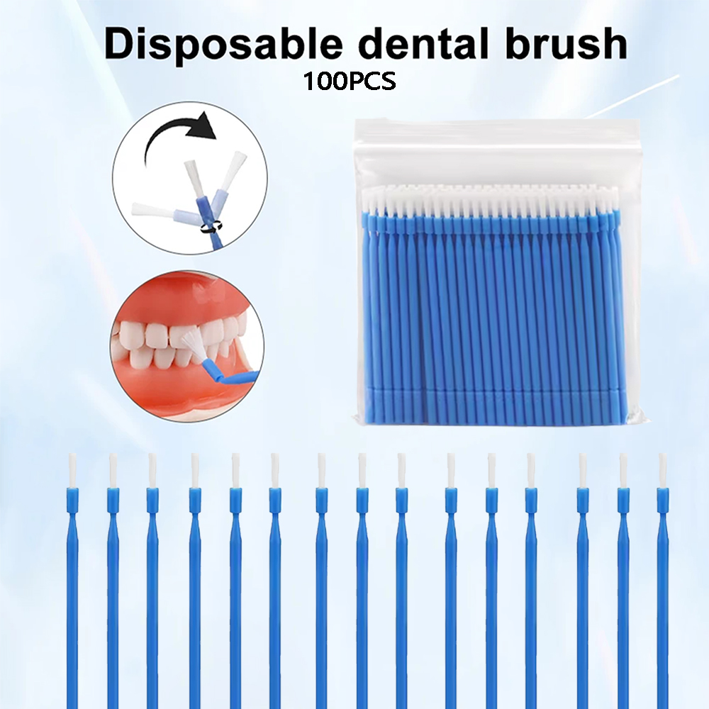 Teeth Whitening Express - 100Pcs Dental Disposable Micro Brush Applicators