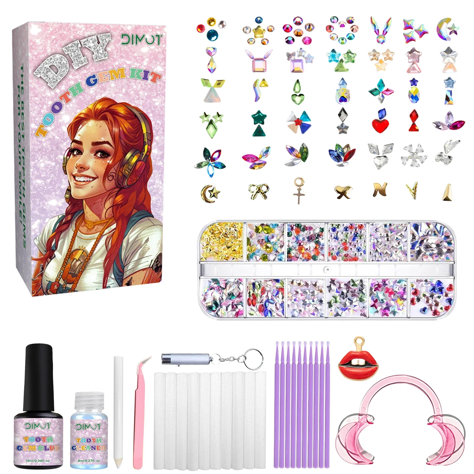 Tooth Jewelry Kit DIY Teeth Ge - đánh giá và giá Tooth Gem Kit