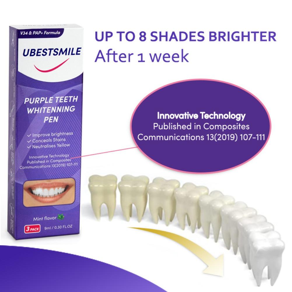 UBESTSMILE V34&PAP+ Formula Pu - đánh giá và giá Teeth Whitening Pens