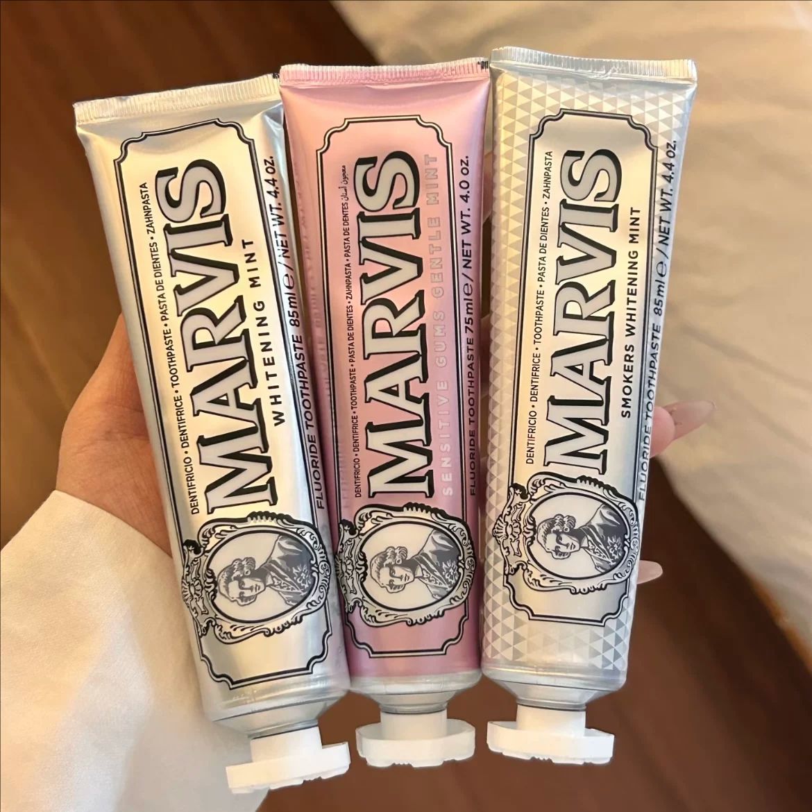 Marvis Whitening Healtmint Fre - đánh giá và giá Teeth Whitening Marvis Toothpaste