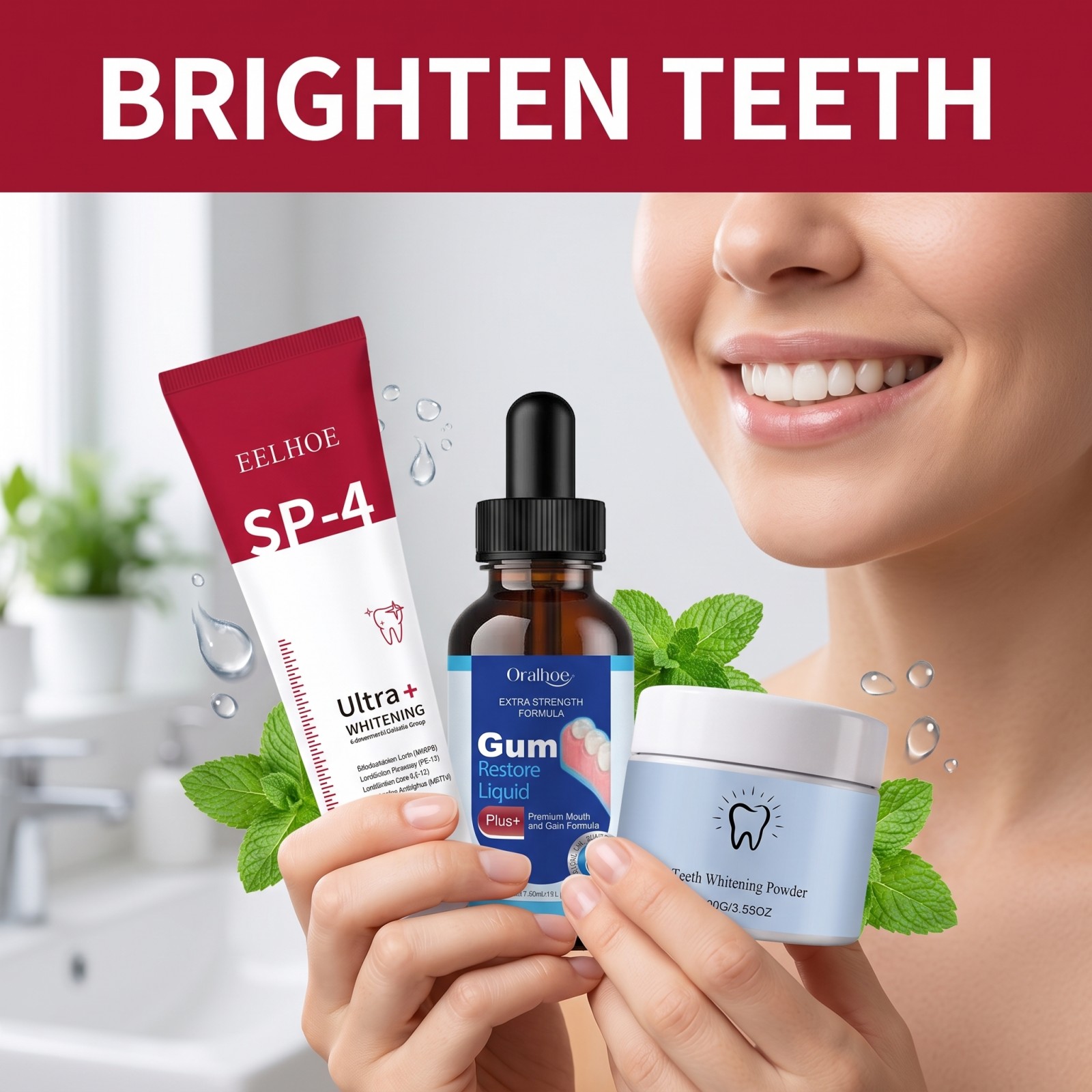 Oral Care Combo Set Whitening  - đánh giá và giá Teeth Whitening Flash