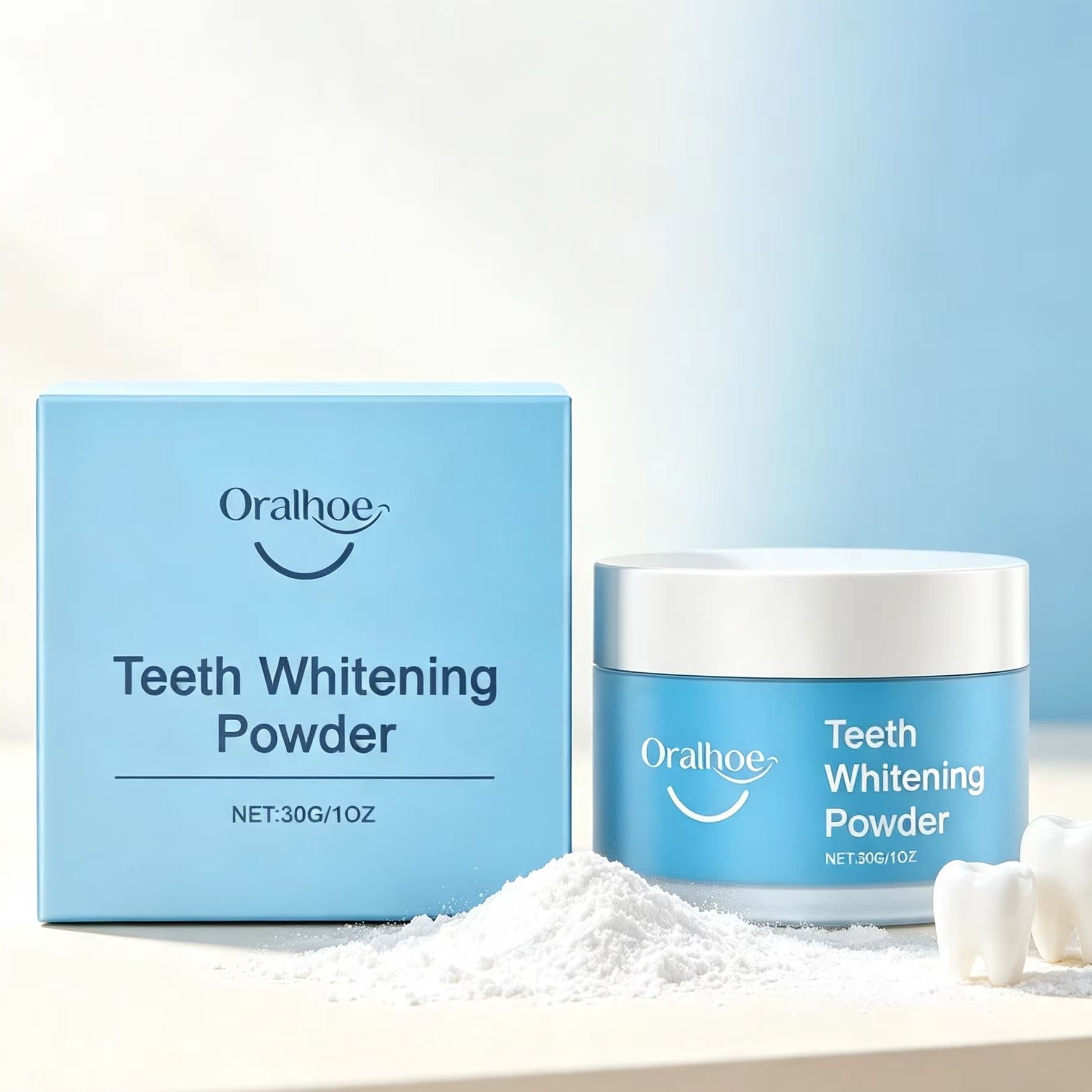 Oralhoe Tooth Powder for Brush - đánh giá và giá Teeth Whitening Flash