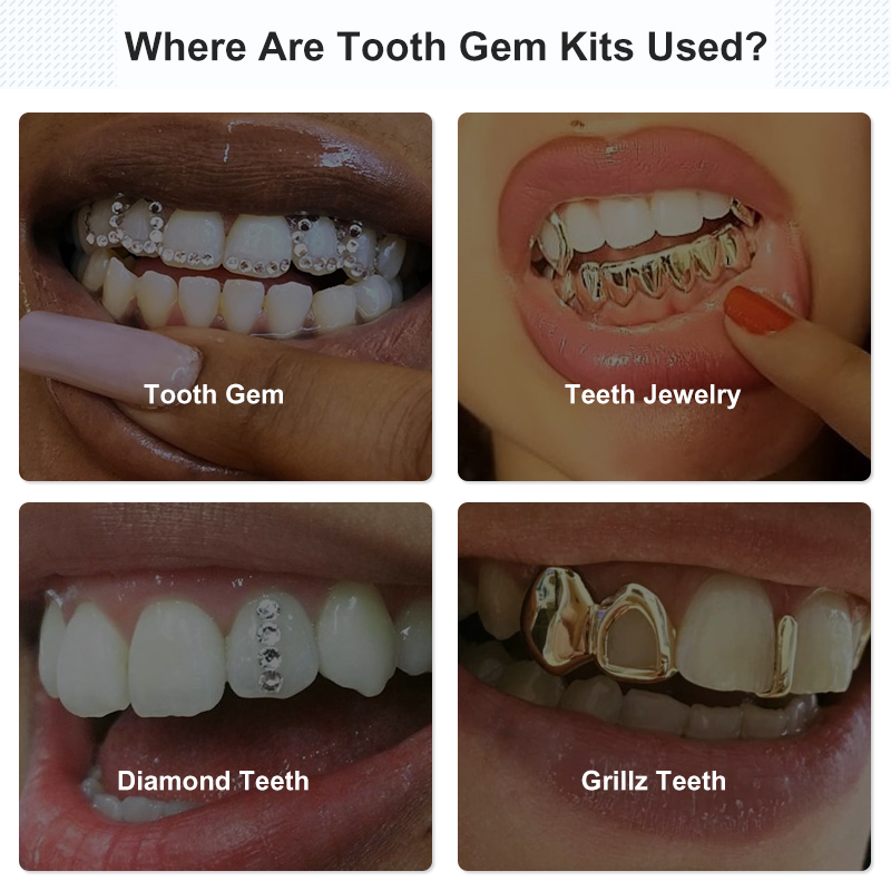 Răng Đá Quý Bộ Keo Dán Bộ Với  - đánh giá và giá Tooth Gem Kit