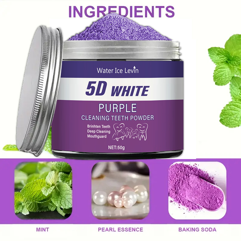 Purple Teeth Whitening Powder, - đánh giá và giá Teeth Whitening Ingredients